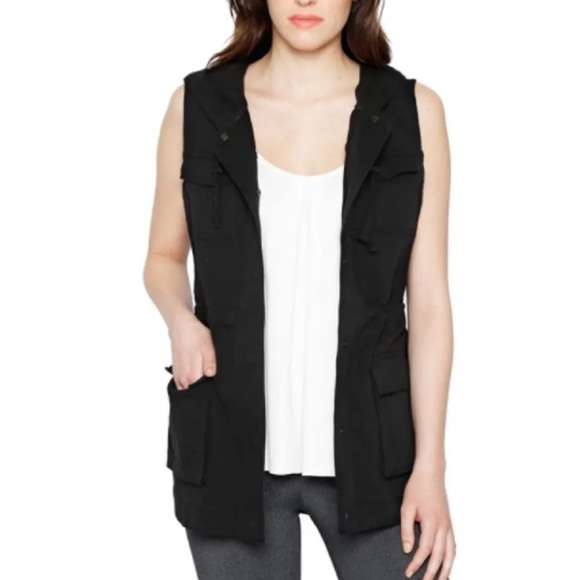 MATTY M Dark Blue Tencel Utility Vest - M - Picture 1 of 13